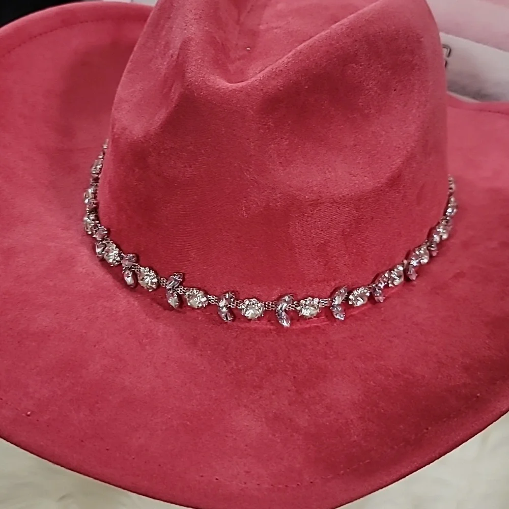 💕Pink Barbie Western Cowboy Hat with Rhinestone Band💕 - Picture 7 of 9
